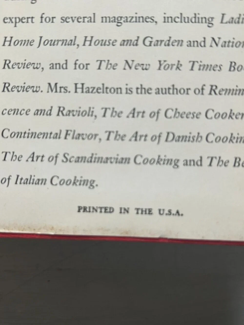 Vintage 1967 The Swiss Cookbook First Edition Hardcover Nika Standen Hazelton